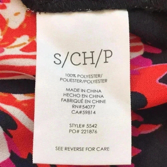 Cabi Hibiscus Floral Lily Print Blouse Tank Size S - Picture 6 of 7